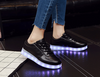 Korea couples LED colorful fluorescent USB charging light shoes YV2196