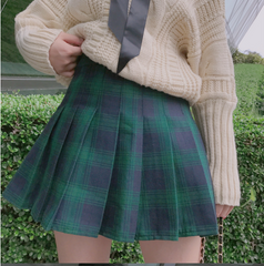 Harajuku high waist plaid pleated skirt YV486