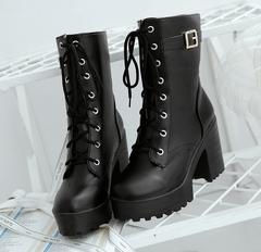 Black and white cosplay Martin boots YV2488