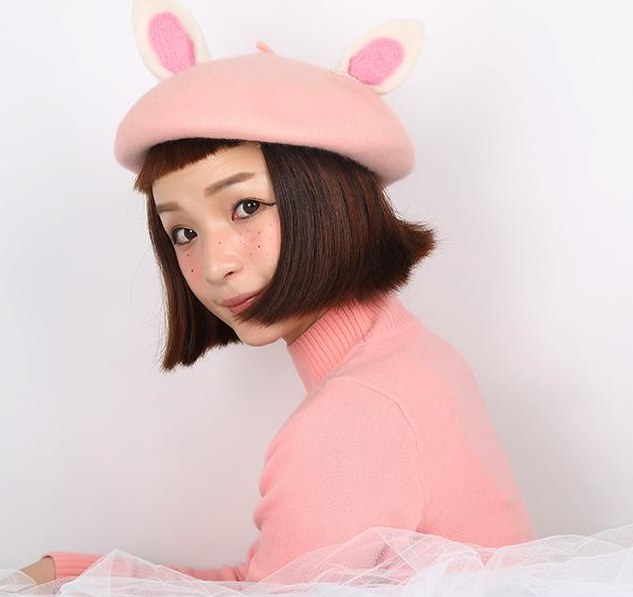 Cute handmade woolen  ear cap YV16036 main image 1