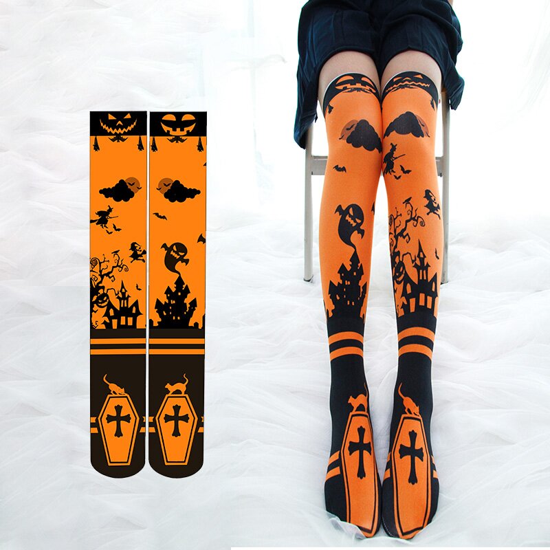 Halloween printed velvet socks yv30285
