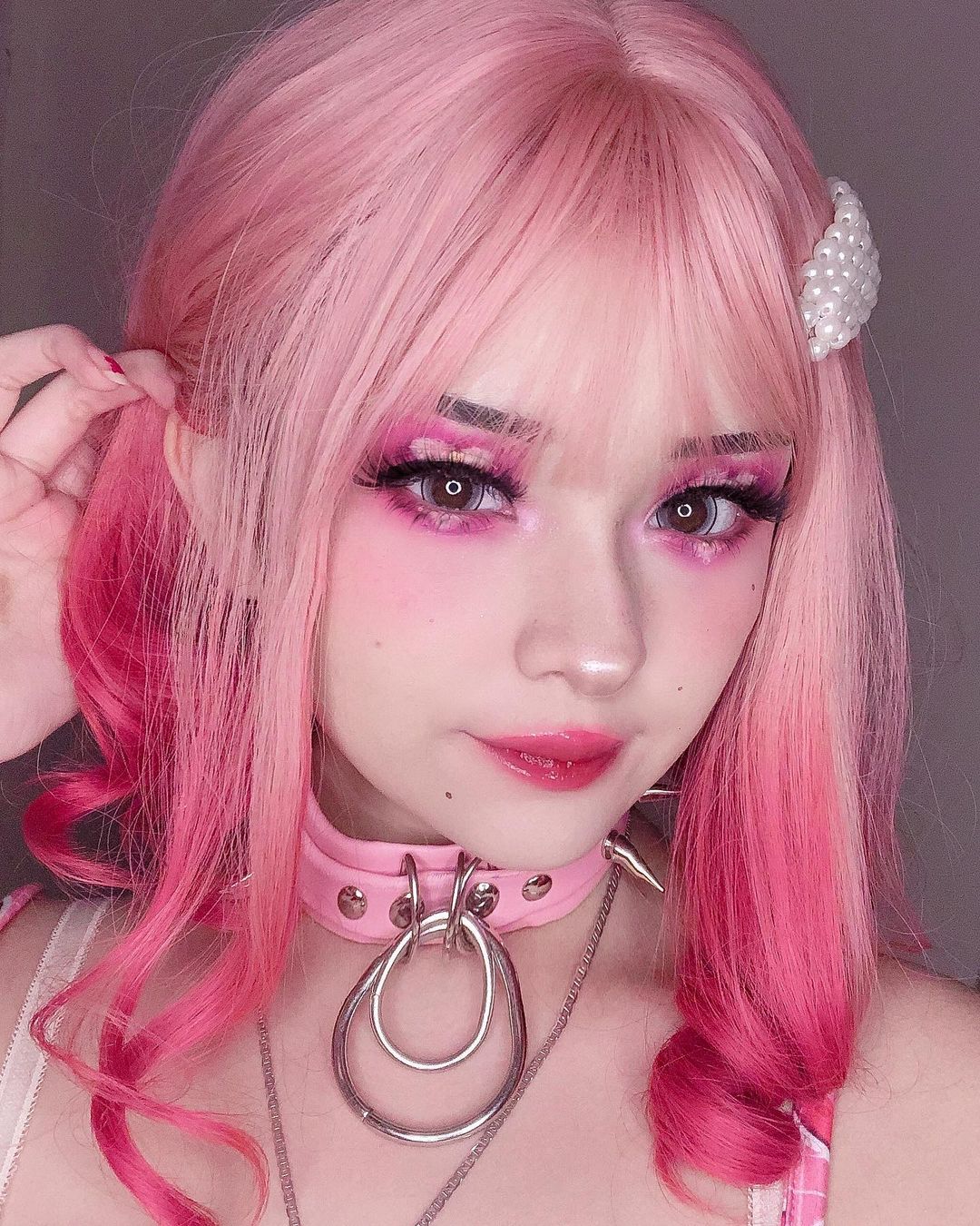 Harajuku pink wig KF90558