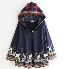 National wind elk embroidery cloak coat YV2342