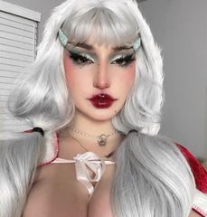 Fashion cool style silver white wig yv43184