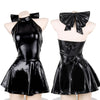 Patent leather bow maid dress yv30871