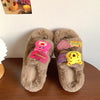Cute plush bear slippers yv31456