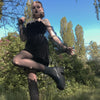 Review for Black velvet dress YV43624