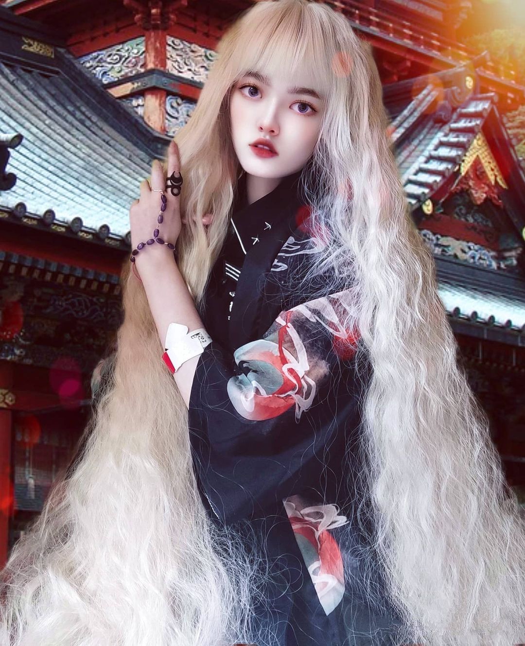 Youvimi cos 120cm wool roll extra long wig YV43738