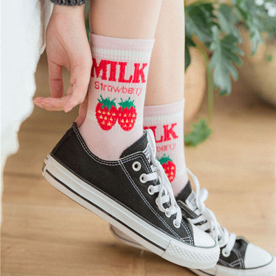 Strawberry Milk Socks YV2467