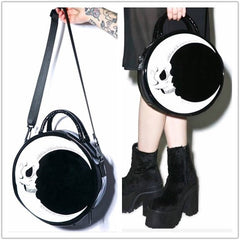 Harajuku dark skull   light lightning /moon Messenger bag handbag YV7034