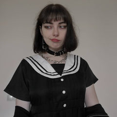 Review For Japanese Navy Collar Dress Yv42221