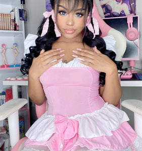 Japanese sweet pink white maid costume yv43276 – Youvimi