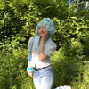 lolita cyan blue gradient wig YV43010