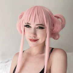 Lolita pink long straight wig yv42088