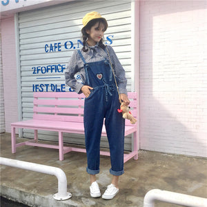 REVIEW FOR CUTE HEART EMBROIDERY OVERALL JEANS YV2417