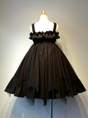 BlackRed Ragged Lolita Tulle Suspender Dress YV17001