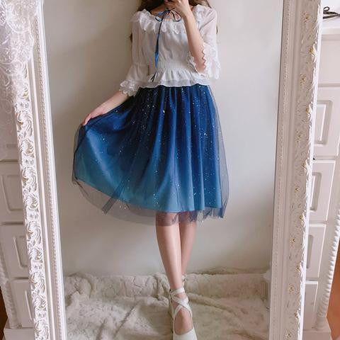 Galaxy Blue/Black Starry Fairy Dress  YV16031