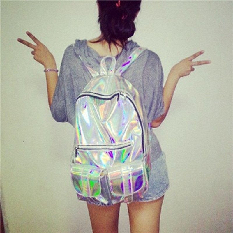 Silver Hologram Laser Fashion Backpack YV16054