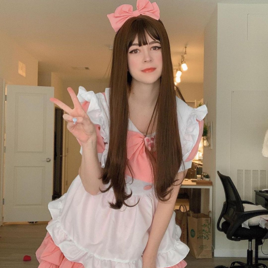Review for Lolita pink maid dress suit YV43593