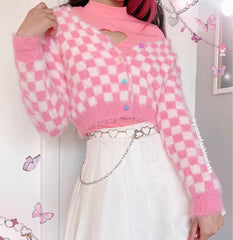 youvimi pink plaid jacket YV30008