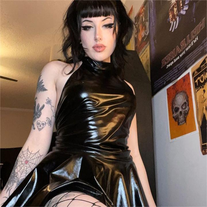 Review for Patent leather bow maid dress yv30871 – Youvimi