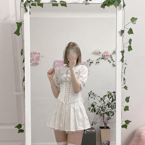 Review For Cute Doll Collar Button Shirt Yv42372 main image 0